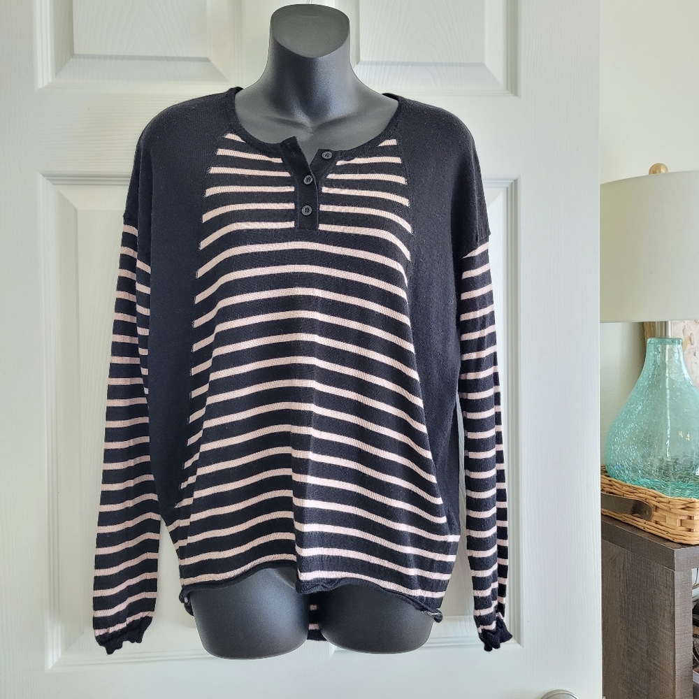 Cashmere/merinoWool/silk Closet Staple Striped Oversized Rebecca Minkoff Sweater